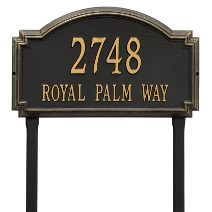 Whitehall Products Williamsburg Estate Lawn Plaque Two Line Bronze/gold