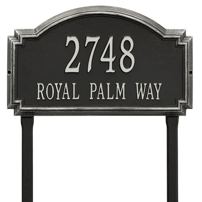 Whitehall Products Williamsburg Estate Lawn Plaque Two Line Oil Rubbed Bronze