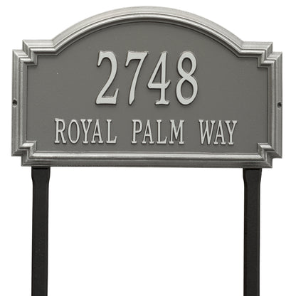 Whitehall Products Williamsburg Estate Lawn Plaque Two Line Black/gold