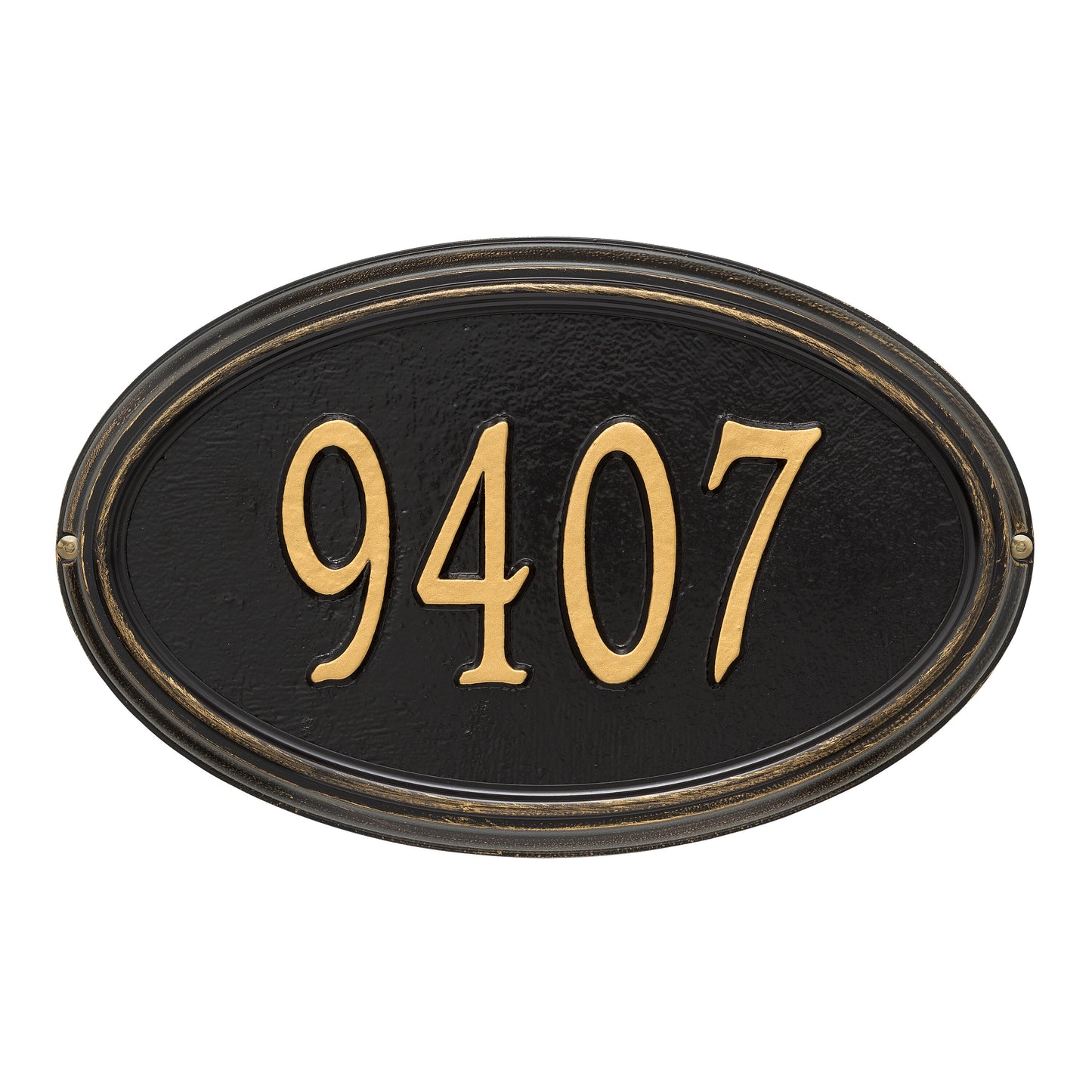 Whitehall Products Personalized Concord Oval Standard Wall Plaque One Line Black/silver