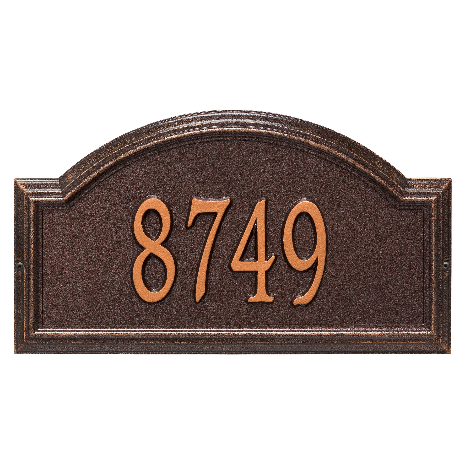 Whitehall Products Providence Arch Standard Wall Plaque One Line Bronze/gold