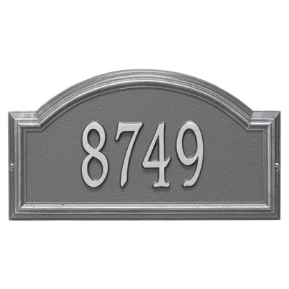 Whitehall Products Providence Arch Standard Wall Plaque One Line Black/silver