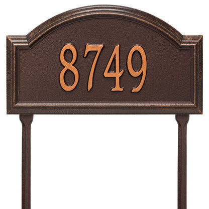 Whitehall Products Providence Arch Standard Lawn Plaque One Line Bronze/gold