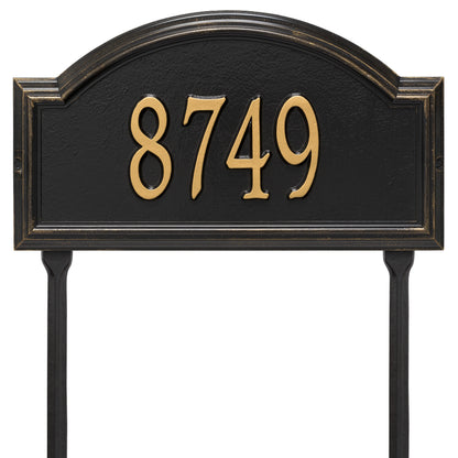 Whitehall Products Providence Arch Standard Lawn Plaque One Line Oil Rubbed Bronze