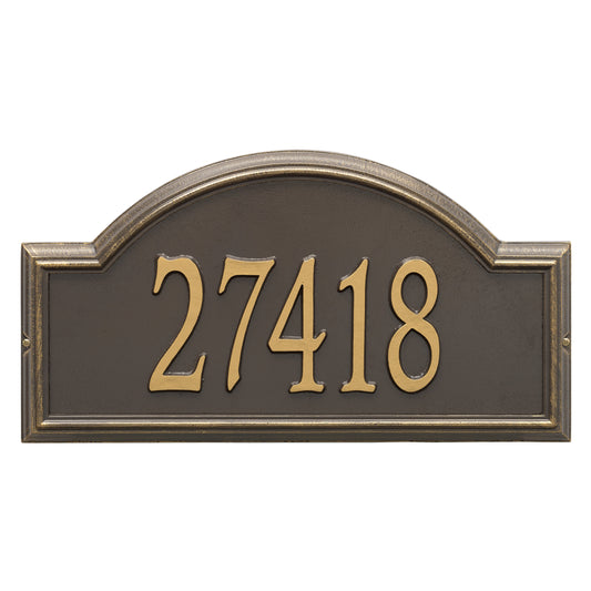 Whitehall Products Providence Arch Estate Wall Plaque One Line Bronze/gold