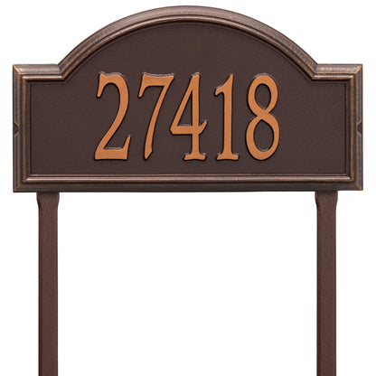 Whitehall Products Providence Arch Estate Lawn Plaque One Line Bronze/gold