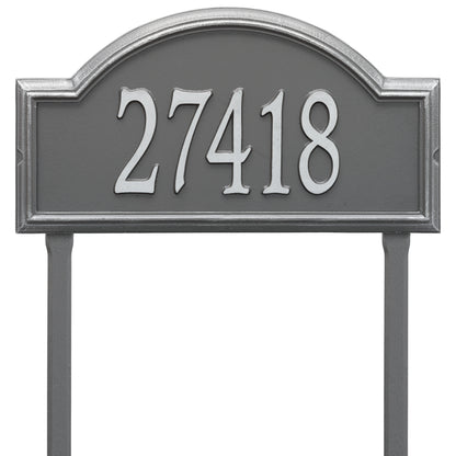 Whitehall Products Providence Arch Estate Lawn Plaque One Line Black/silver