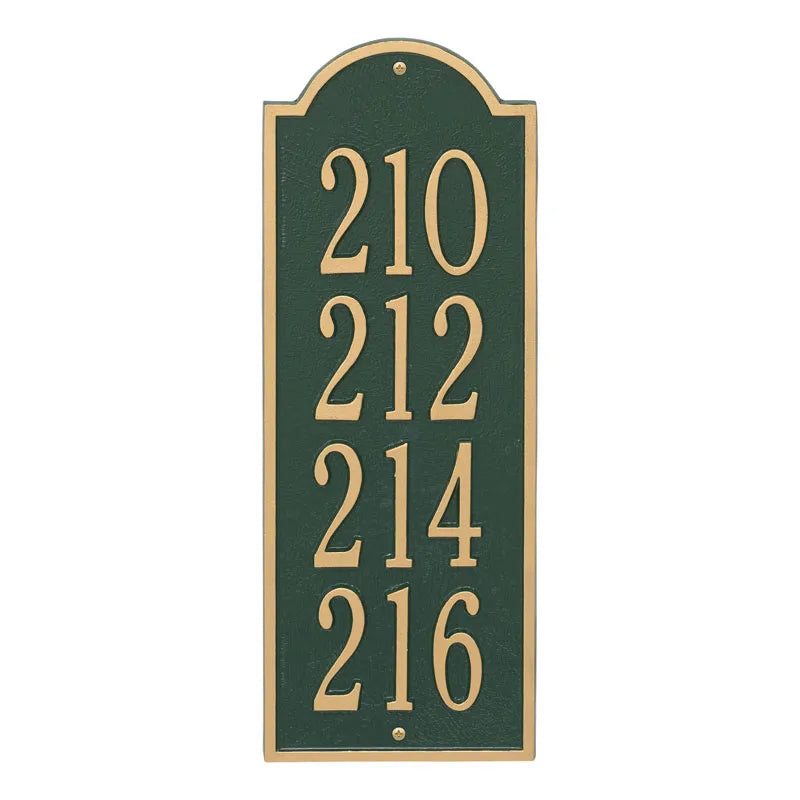 Whitehall Products New Bedford Medium Wall Plaque Four Lines Bronze/gold