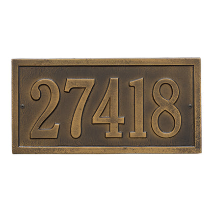 Whitehall Products Bismark Standard Wall Plaque One Line Oil Rubbed Bronze