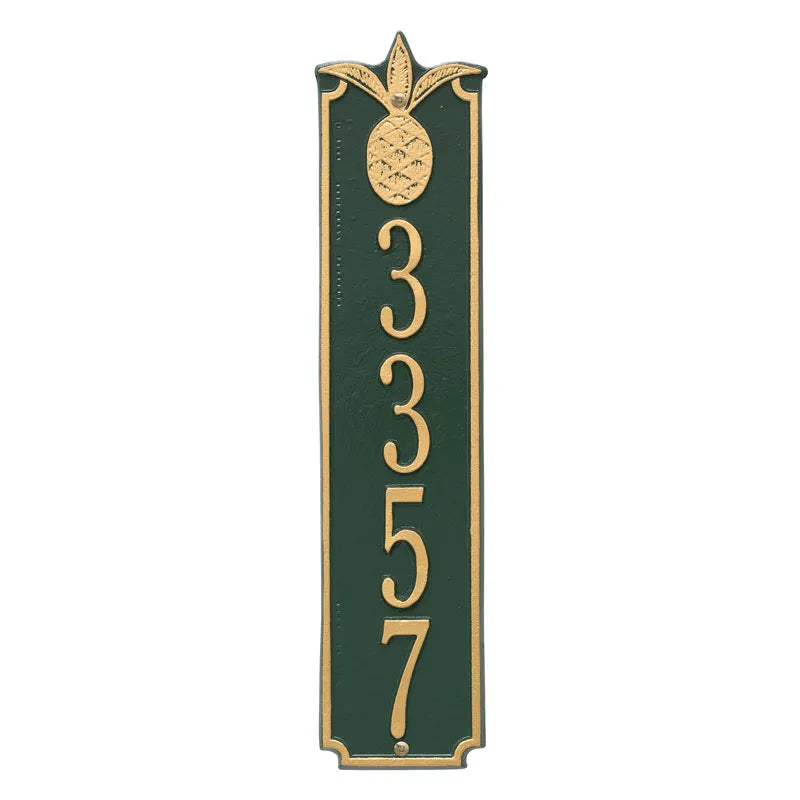 Whitehall Products Personalized Pineapple Vertical Wall Plaque Oil Rubbed Bronze