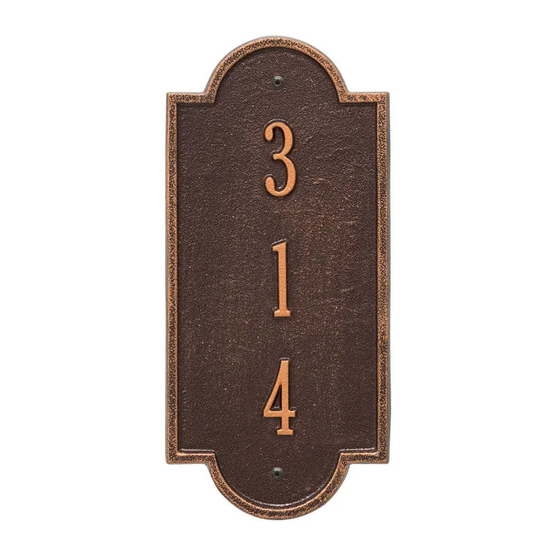 Whitehall Products Personalized Richmond Vertical Petite Wall Plaque One Line Black/gold