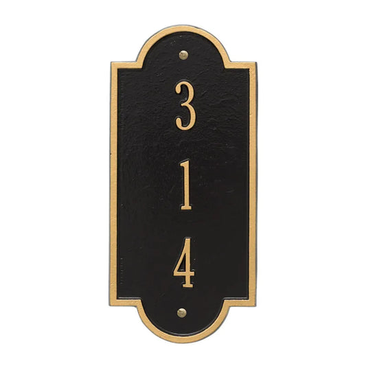 Whitehall Products Personalized Richmond Vertical Petite Wall Plaque One Line Antique Brass