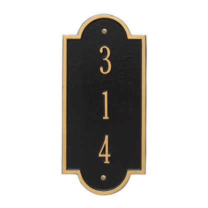 Whitehall Products Personalized Richmond Vertical Petite Wall Plaque One Line Black/silver