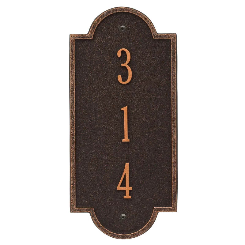 Whitehall Products Personalized Richmond Vertical Petite Wall Plaque One Line Bronze/gold