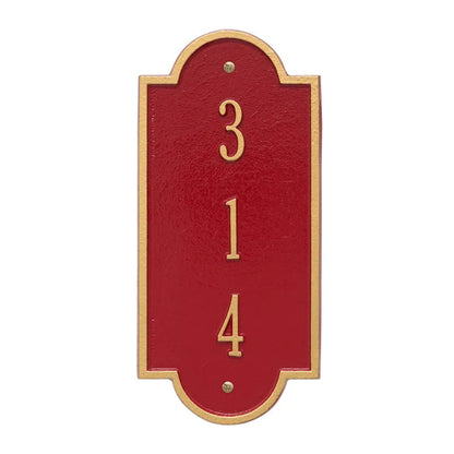 Whitehall Products Personalized Richmond Vertical Petite Wall Plaque One Line White/gold