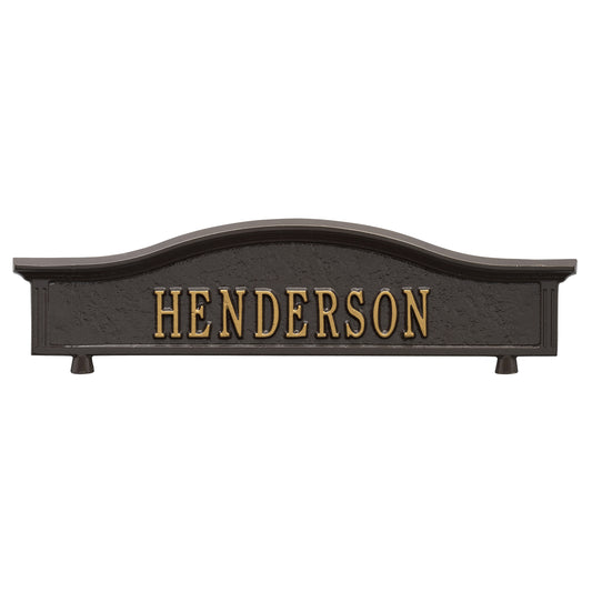 Whitehall Products Personalized Two Side Mailbox Topper Bronze/gold