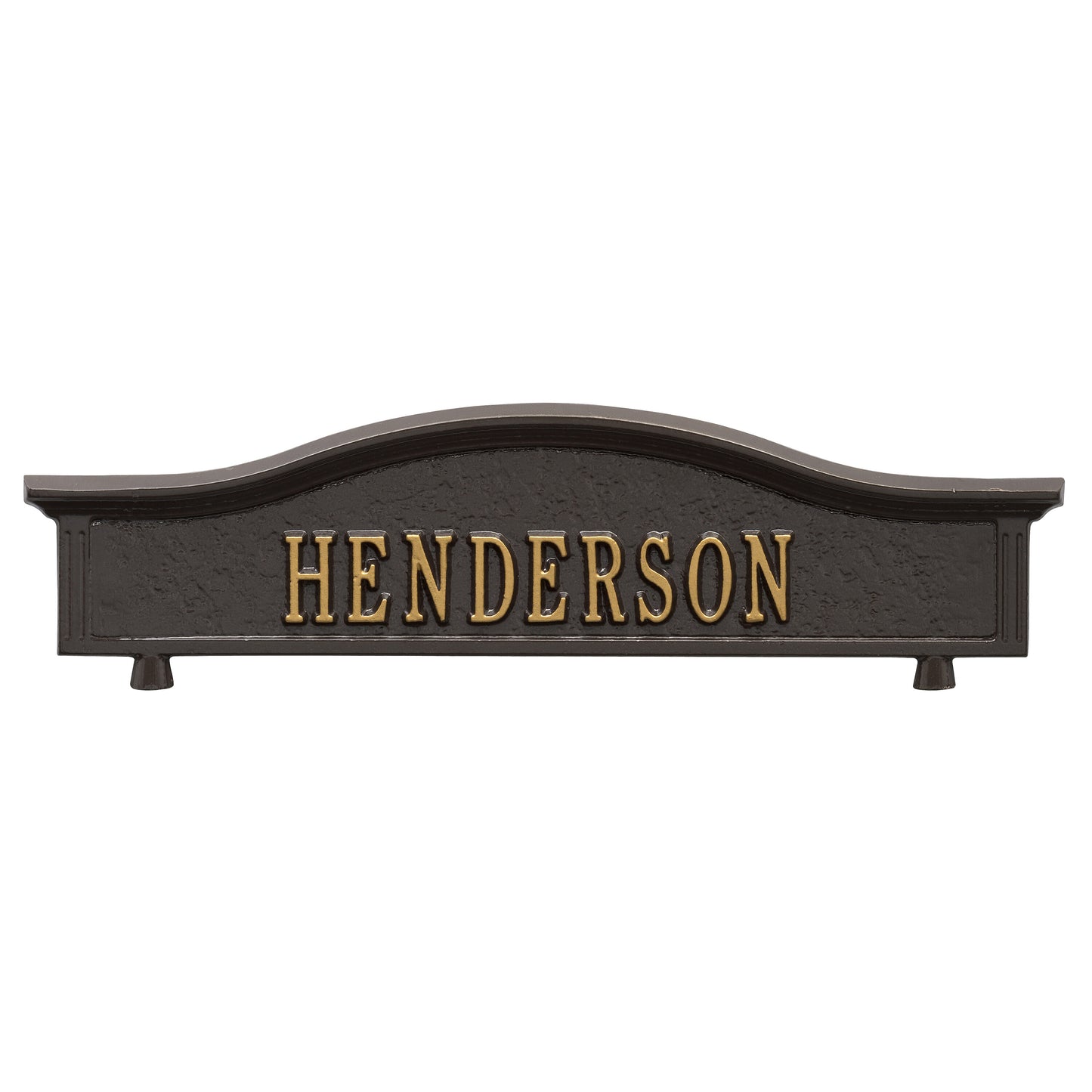 Whitehall Products Personalized Two Side Mailbox Topper White/gold
