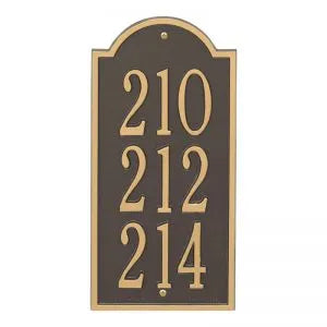 Whitehall Products New Bedford Wall Plaque Three Lines Bronze/gold