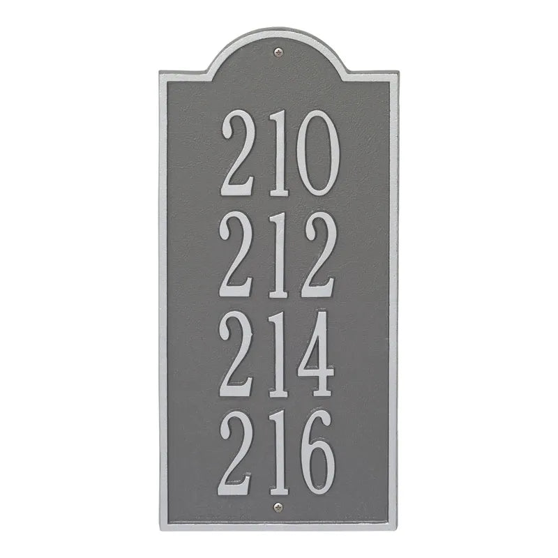 Whitehall Products New Bedford Large Wall Plaque Four Lines Green/gold