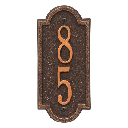 Whitehall Products Personalized Richmond Vertical Mini Wall Plaque One Line Bronze/gold