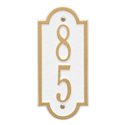 Whitehall Products Personalized Richmond Vertical Mini Wall Plaque One Line Antique Brass