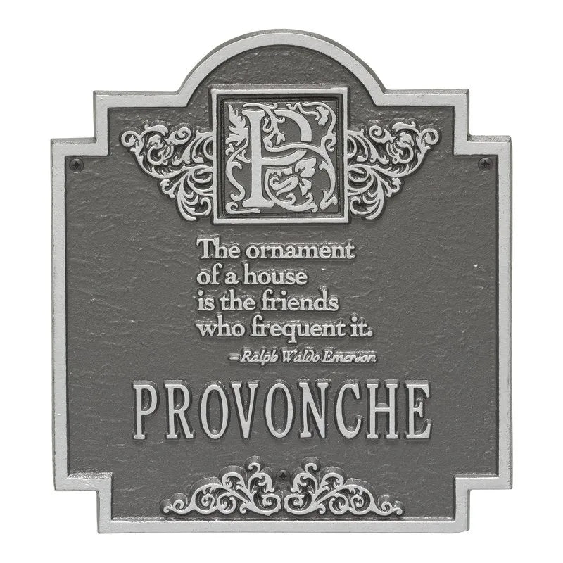 Whitehall Products Emerson Monogram Plaque - Rational Plaques