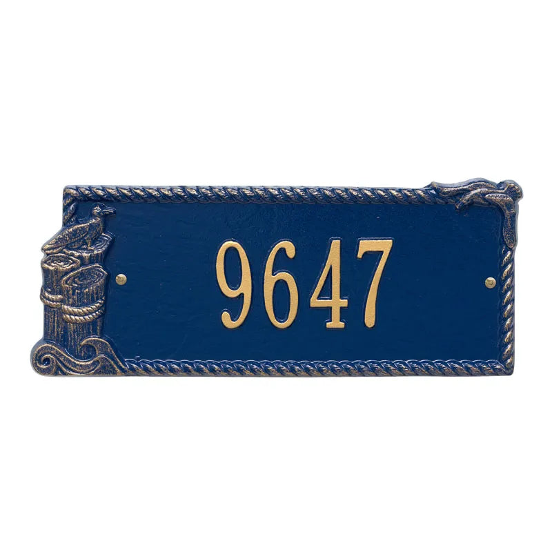 Whitehall Products Personalized Seagull Rectangle Plaque One Line Blue/white