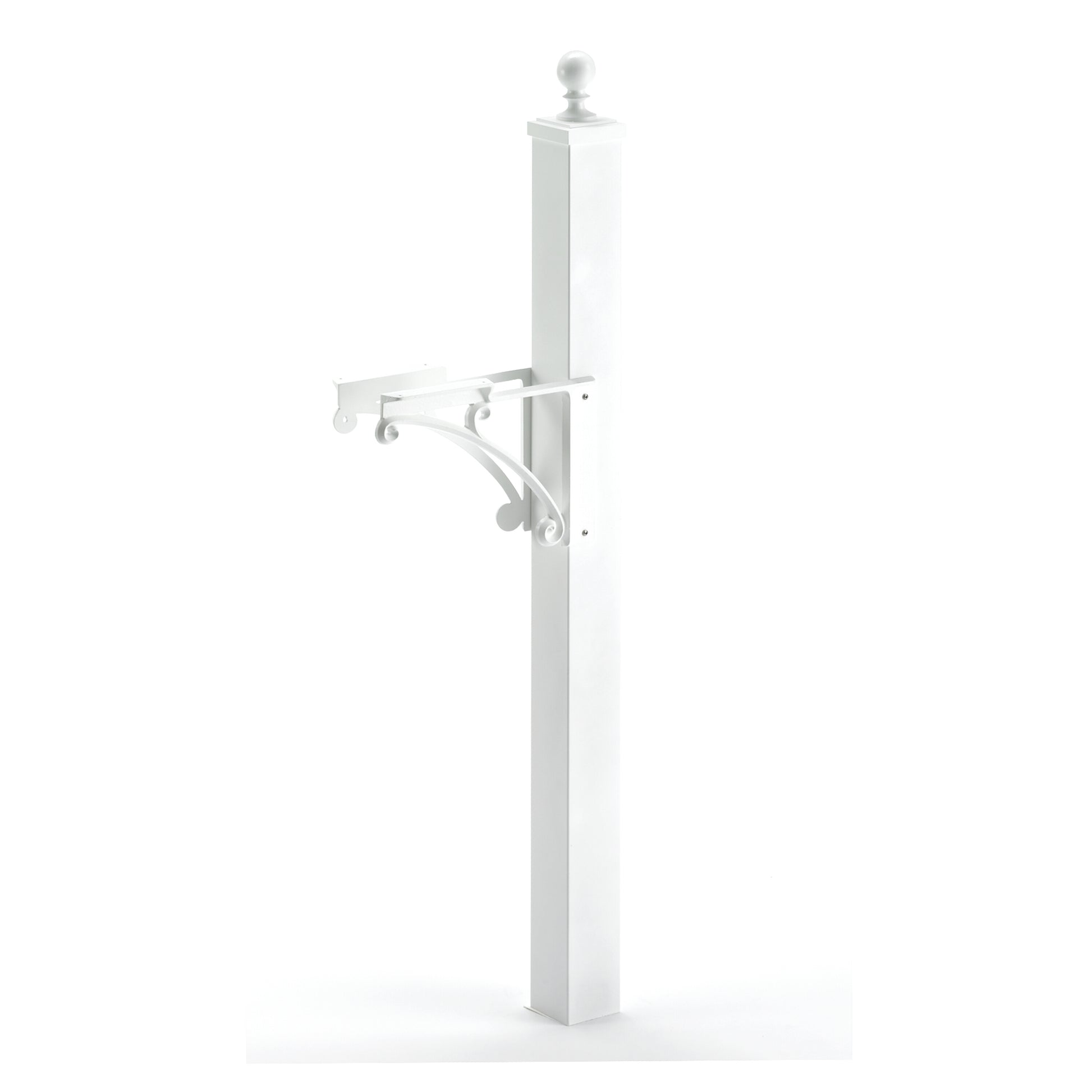 Whitehall Products Deluxe Mailbox Post Black