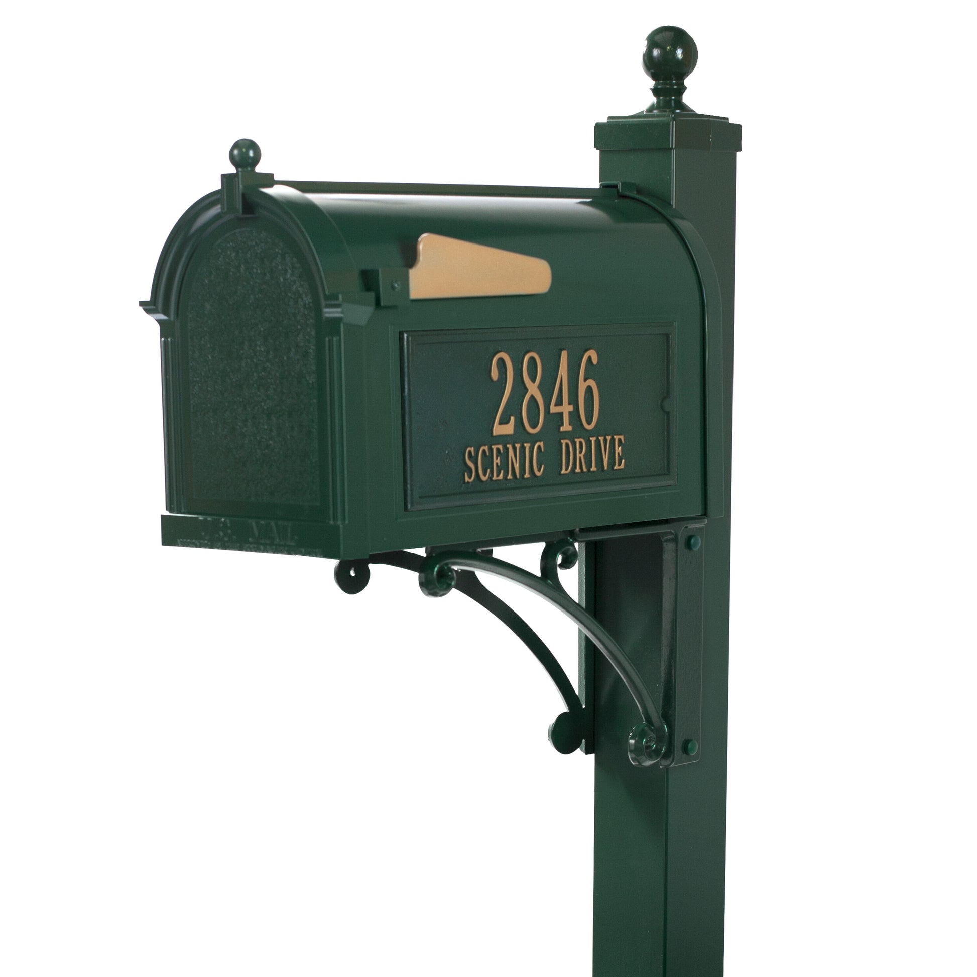Whitehall Products Deluxe Personalized Mailbox Package 