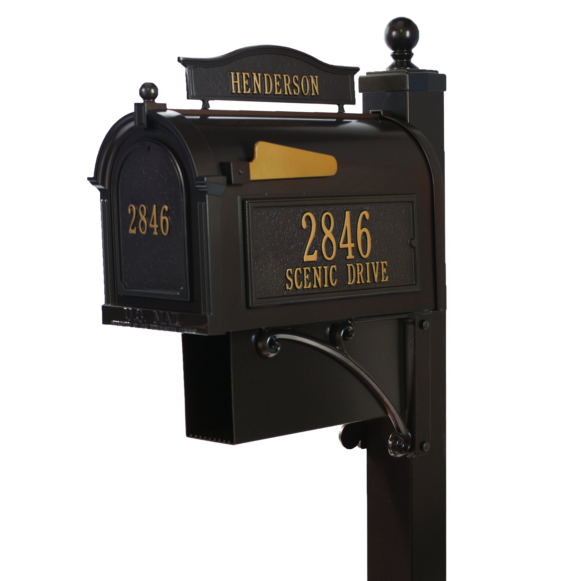 Whitehall Products Ultimate Personalized Mailbox Package White