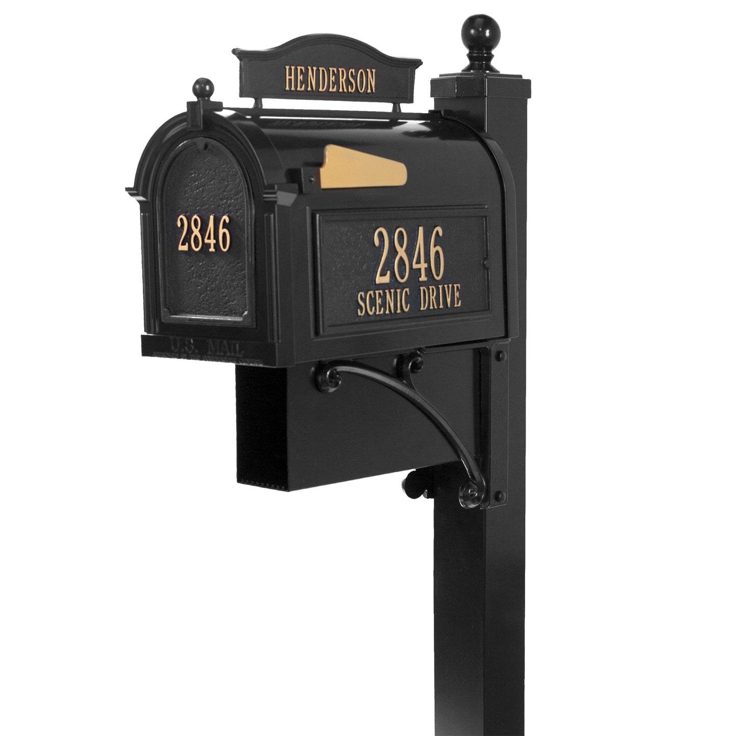 Whitehall Products Ultimate Personalized Mailbox Package Green