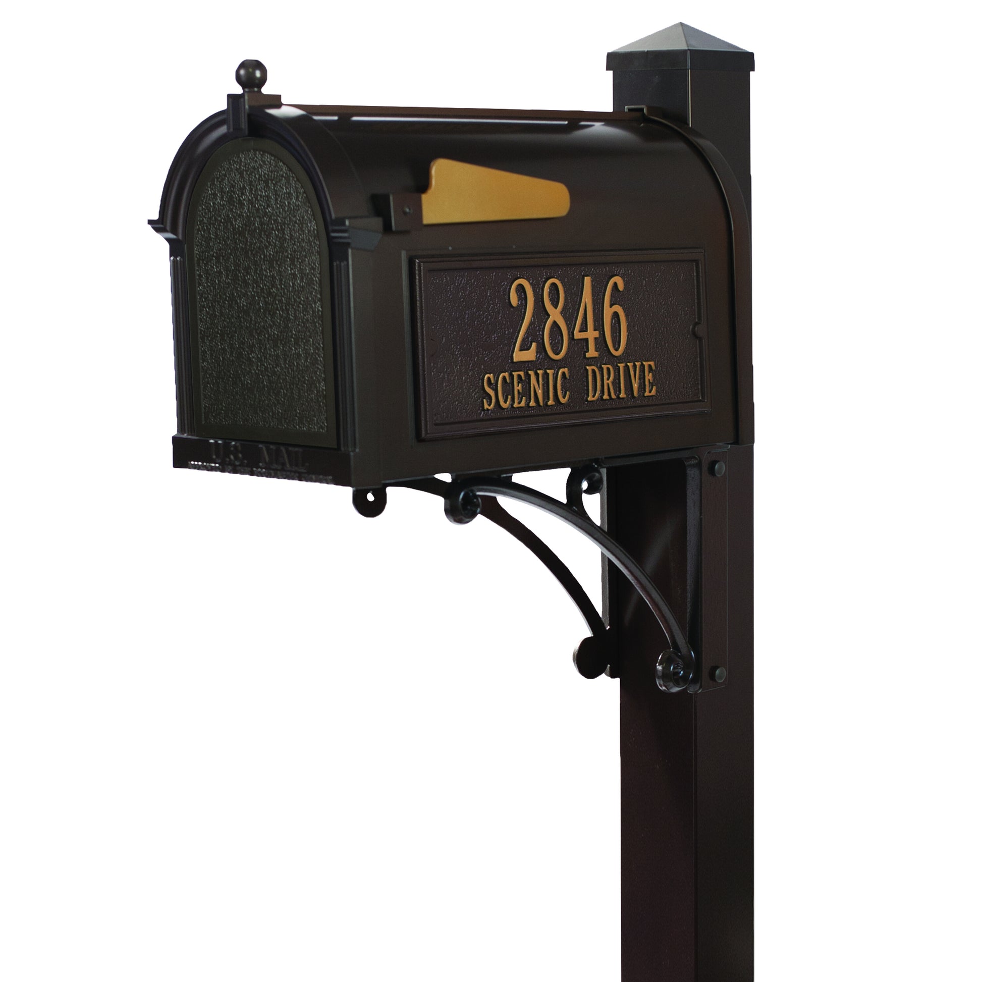 Whitehall Products Superior Personalized Mailbox Package Bronze