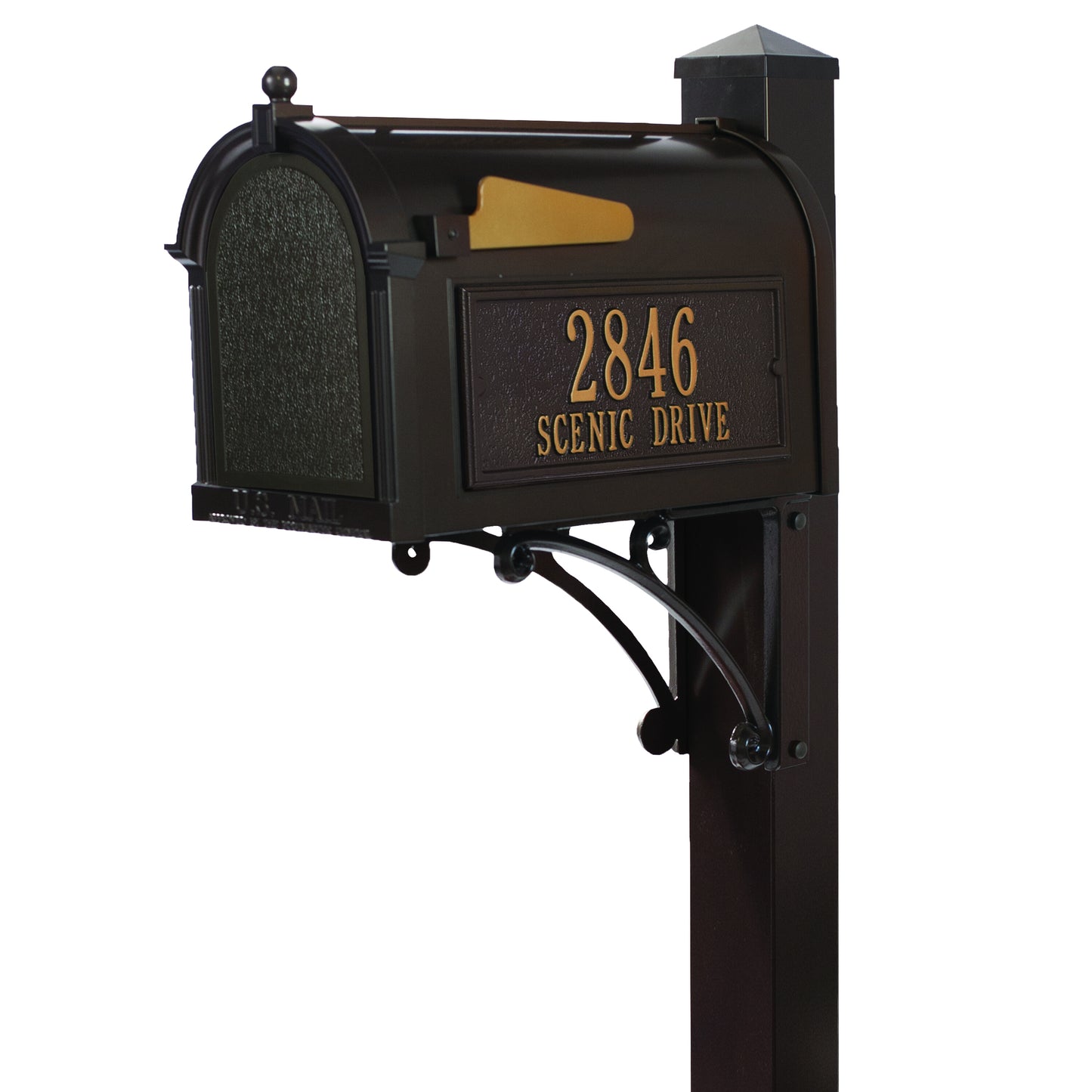 Whitehall Products Superior Personalized Mailbox Package White