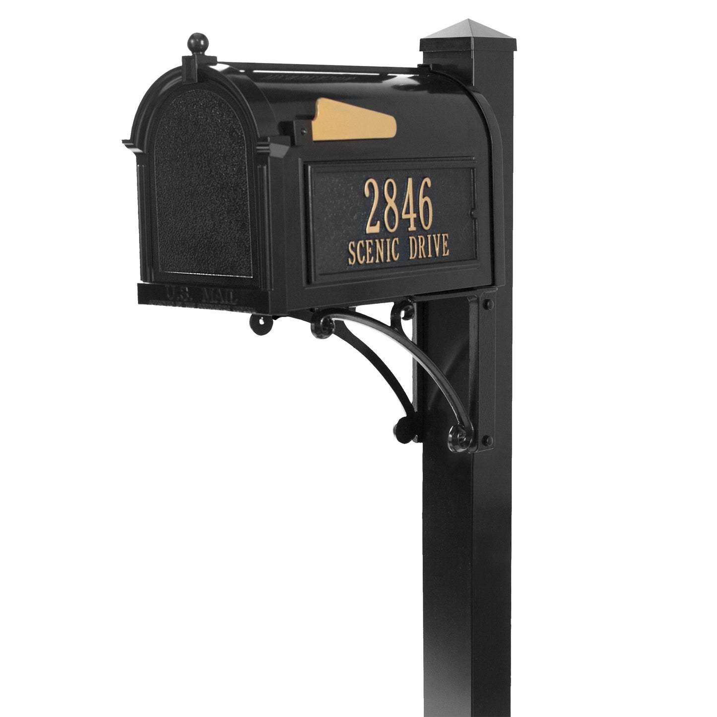 Whitehall Products Superior Personalized Mailbox Package Green