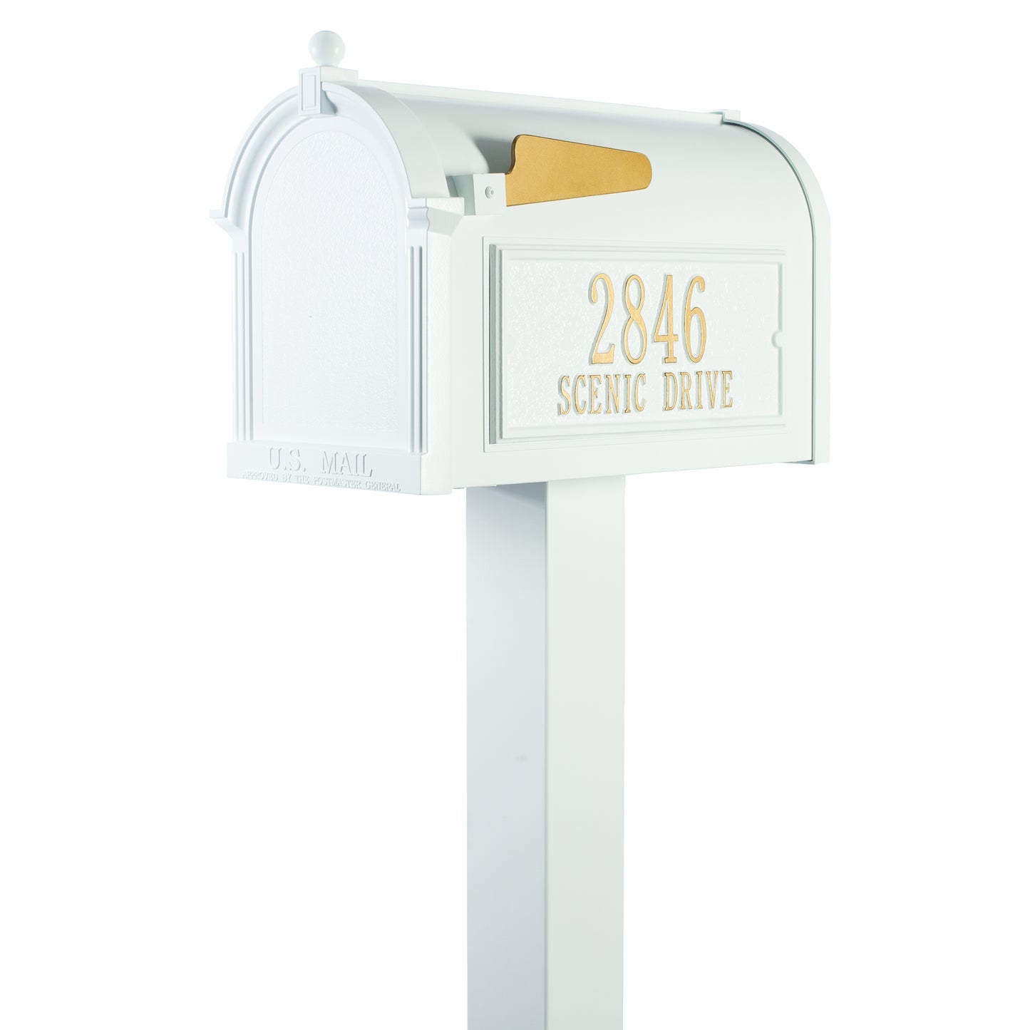 Whitehall Products Premium Personalized Mailbox Package Black