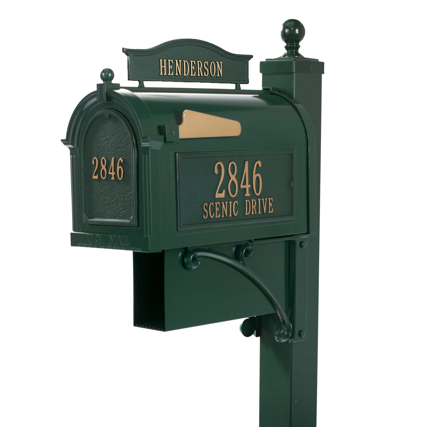 Whitehall Products Ultimate Personalized Mailbox Package Bronze