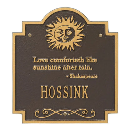 Whitehall Products Sun Poem Personalized Plaque - One Line - Rational Plaques