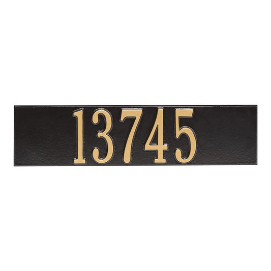 Whitehall Products Colonial Wall Mailbox Plaque Black/gold
