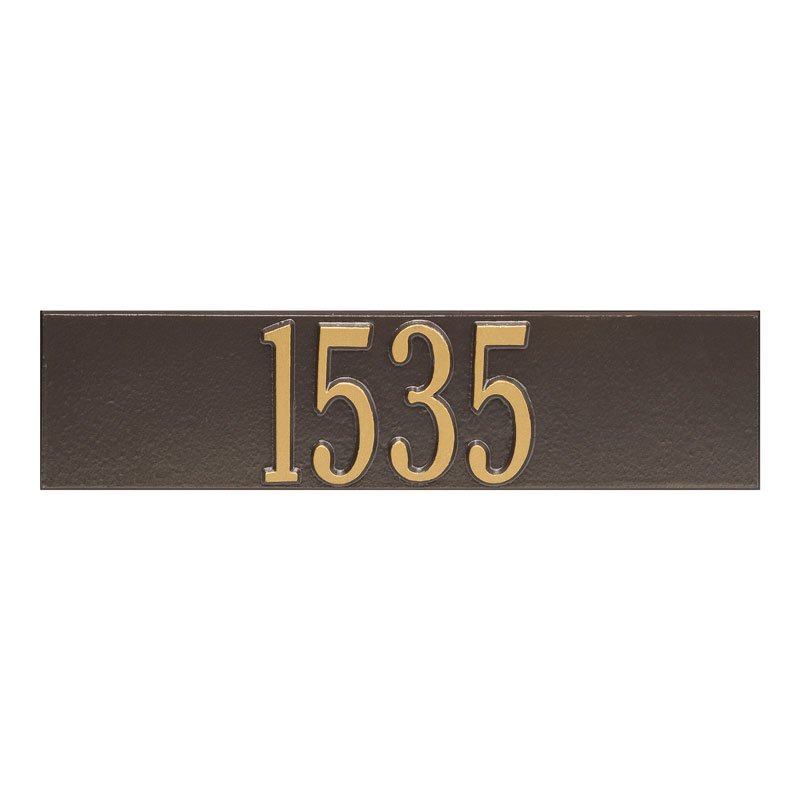 Whitehall Products Colonial Wall Mailbox Plaque Bronze/gold