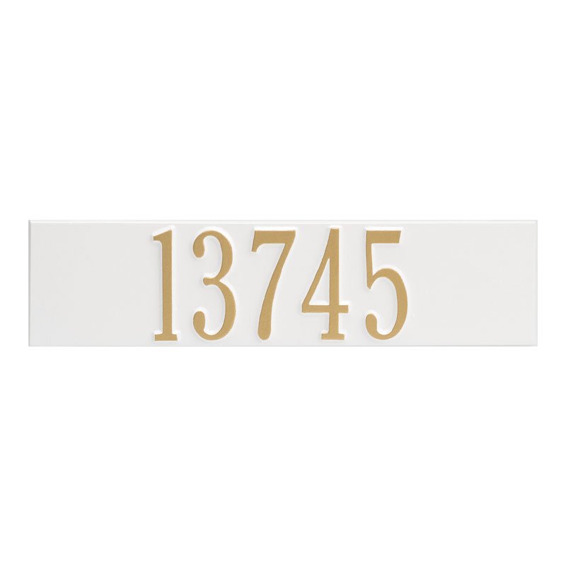 Whitehall Products Colonial Wall Mailbox Plaque White/gold