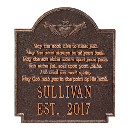 Whitehall Products Claddagh Poem Plaque Two Lines Black/gold