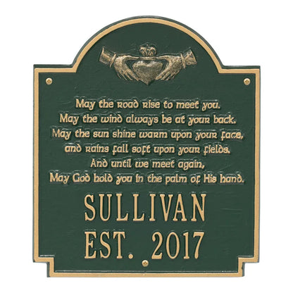 Whitehall Products Claddagh Poem Plaque Two Lines Bronze/gold