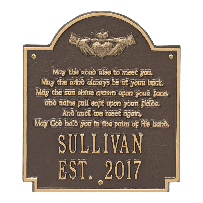 Whitehall Products Claddagh Poem Plaque Two Lines 