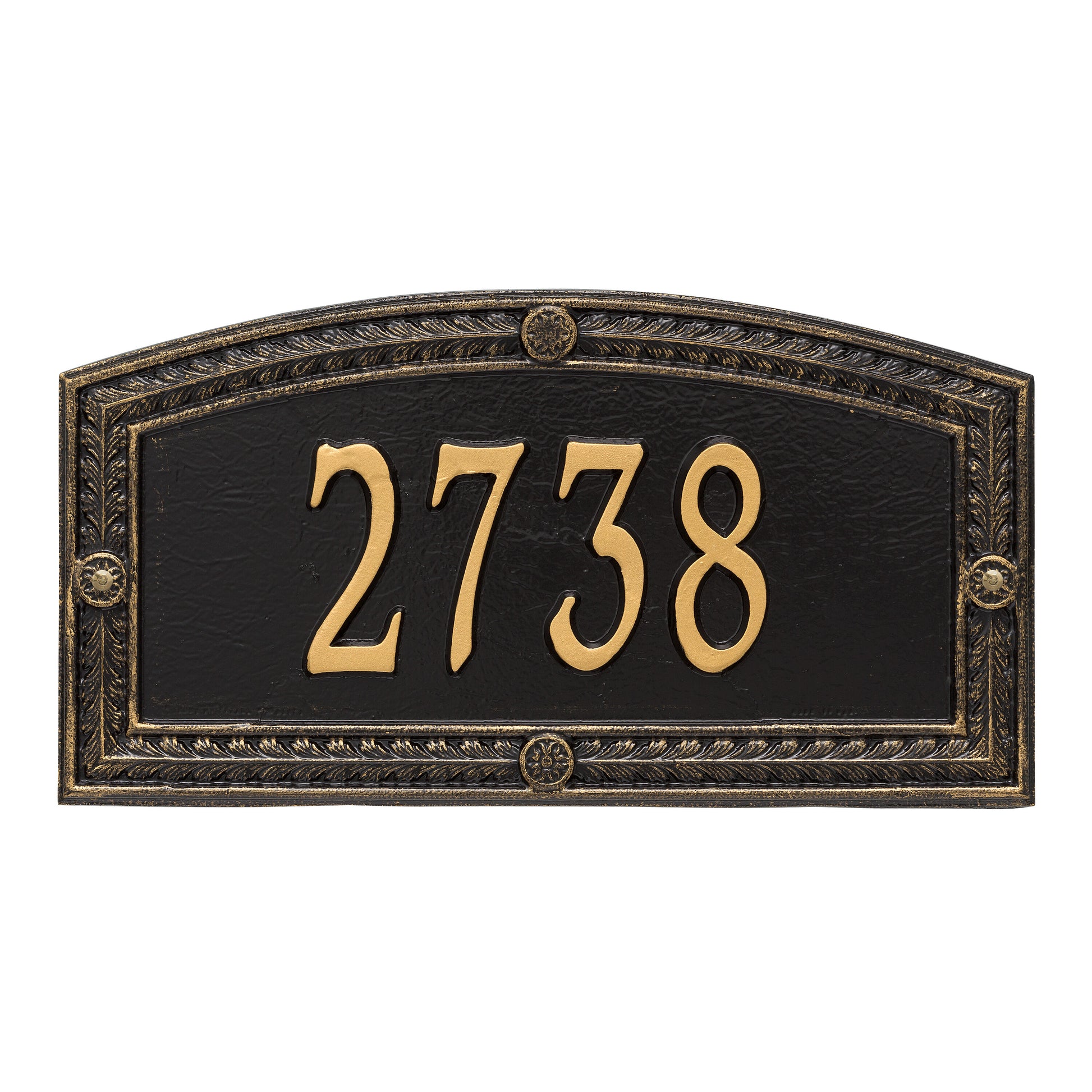 Whitehall Products Personalized Hamilton Standard Wall Plaque One Line Black/silver