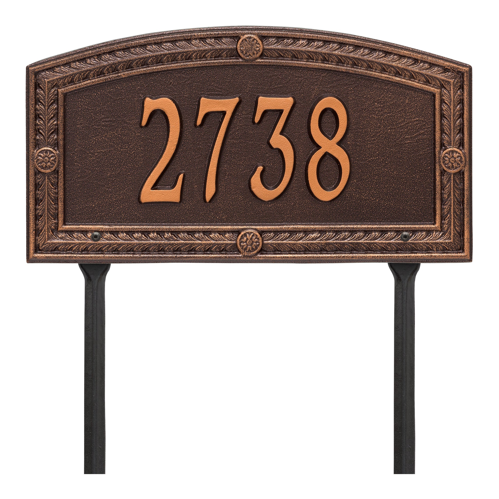 Whitehall Products Personalized Hamilton Standard Lawn Plaque One Line Black/gold