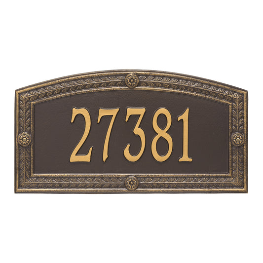 Whitehall Products Personalized Hamilton Estate Wall Plaque One Line Antique Copper