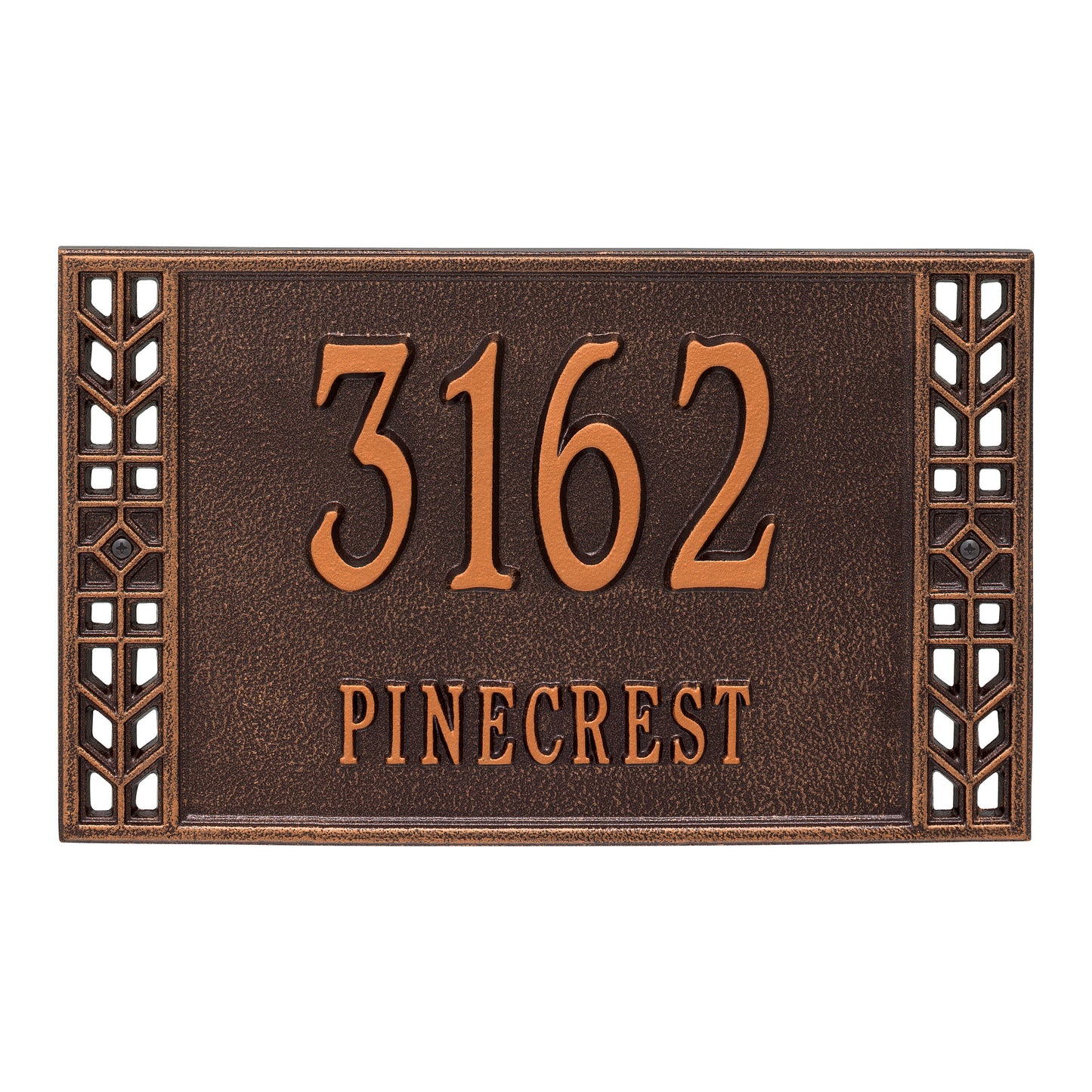 Whitehall Products Personalized Boston Standard Wall Plaque Two Line Antique Copper