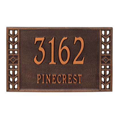 Whitehall Products Personalized Boston Standard Wall Plaque Two Line Antique Copper
