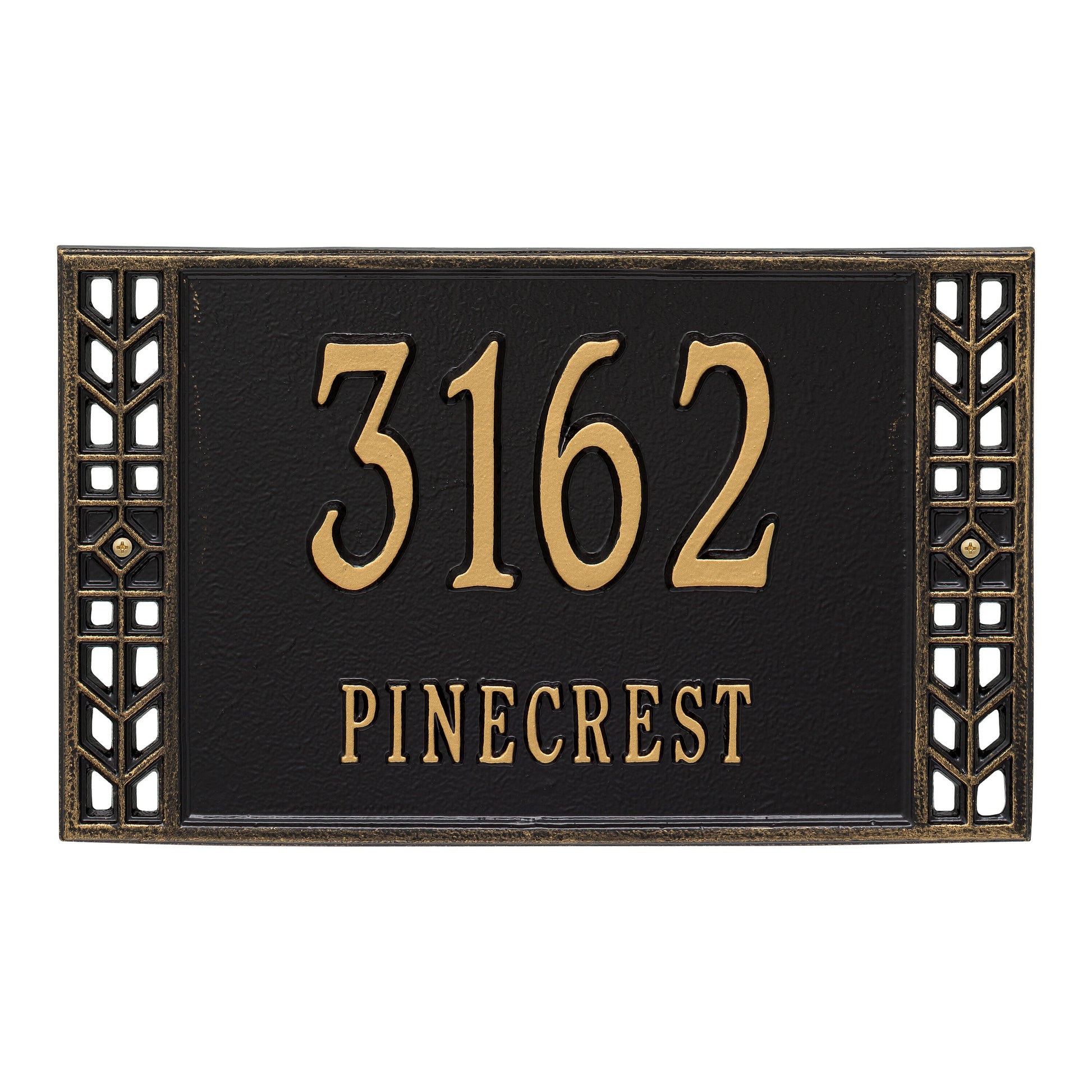 Whitehall Products Personalized Boston Standard Wall Plaque Two Line Black/silver