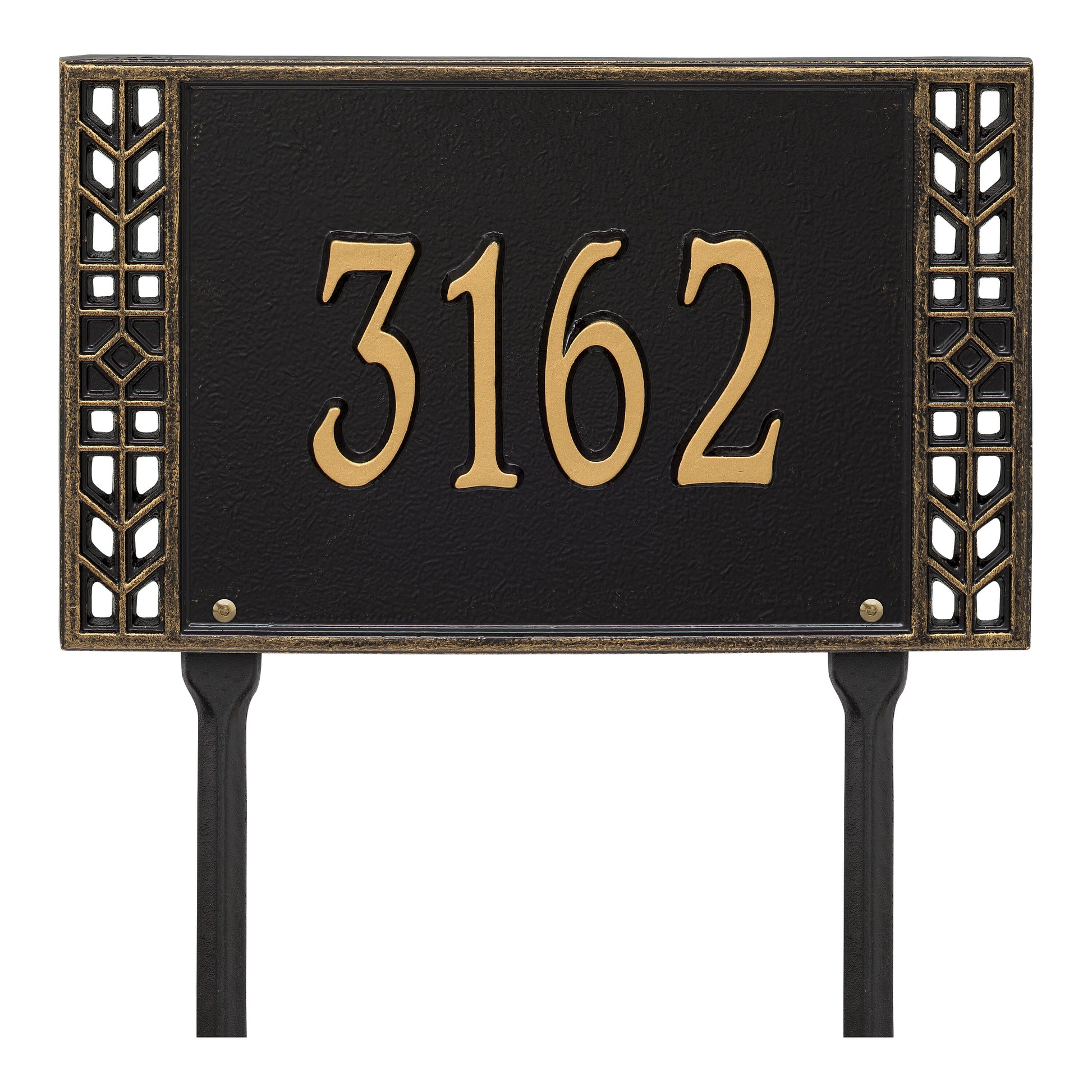 Whitehall Products Personalized Boston Standard Lawn Plaque One Line Black/silver